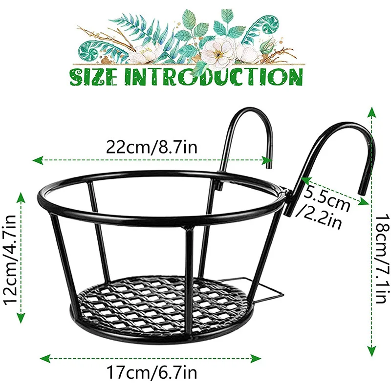 Versatile Lightweight Metal Plants Stand Plant Shelf Rack for Indoor Balcony Flower Stand Hanging Type Green Hanging Orchid