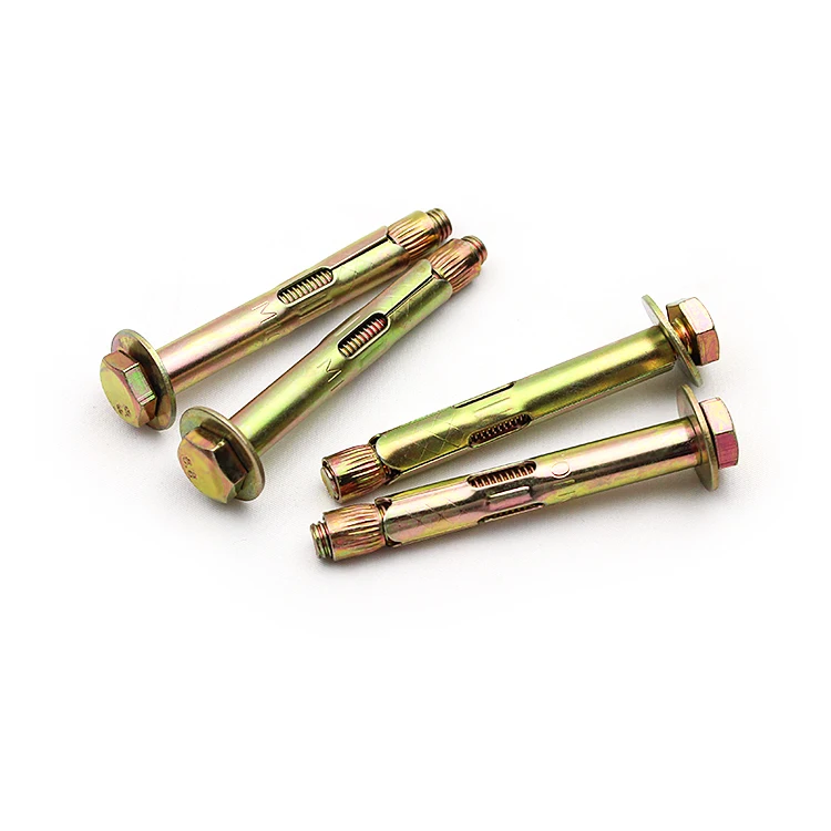 4.8 Grade Carbon Steel With Color Zinc Plating Expansion Bolt Hex Anchor Sleeve Anchor Bolt