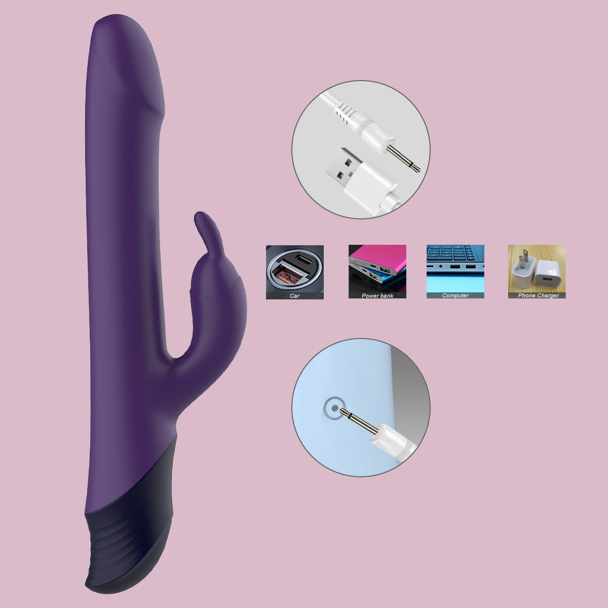 Odeco Sex Toys Adults Wholesale 3-in-1 Woman Vibrator G Spot Stimulator Adult Thrusting Rabbit Vibrators toys for Women