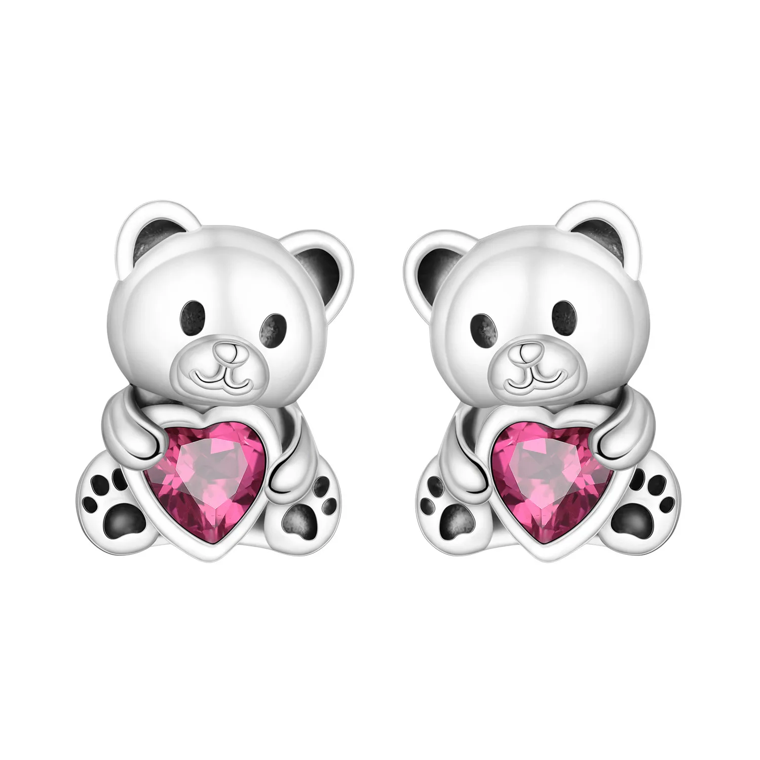 New fashion S925 Sterling Silver hoop Earrings Squirrel Bear Love Cloud Diamond drop Earrings for women gifts jewelry wholesale