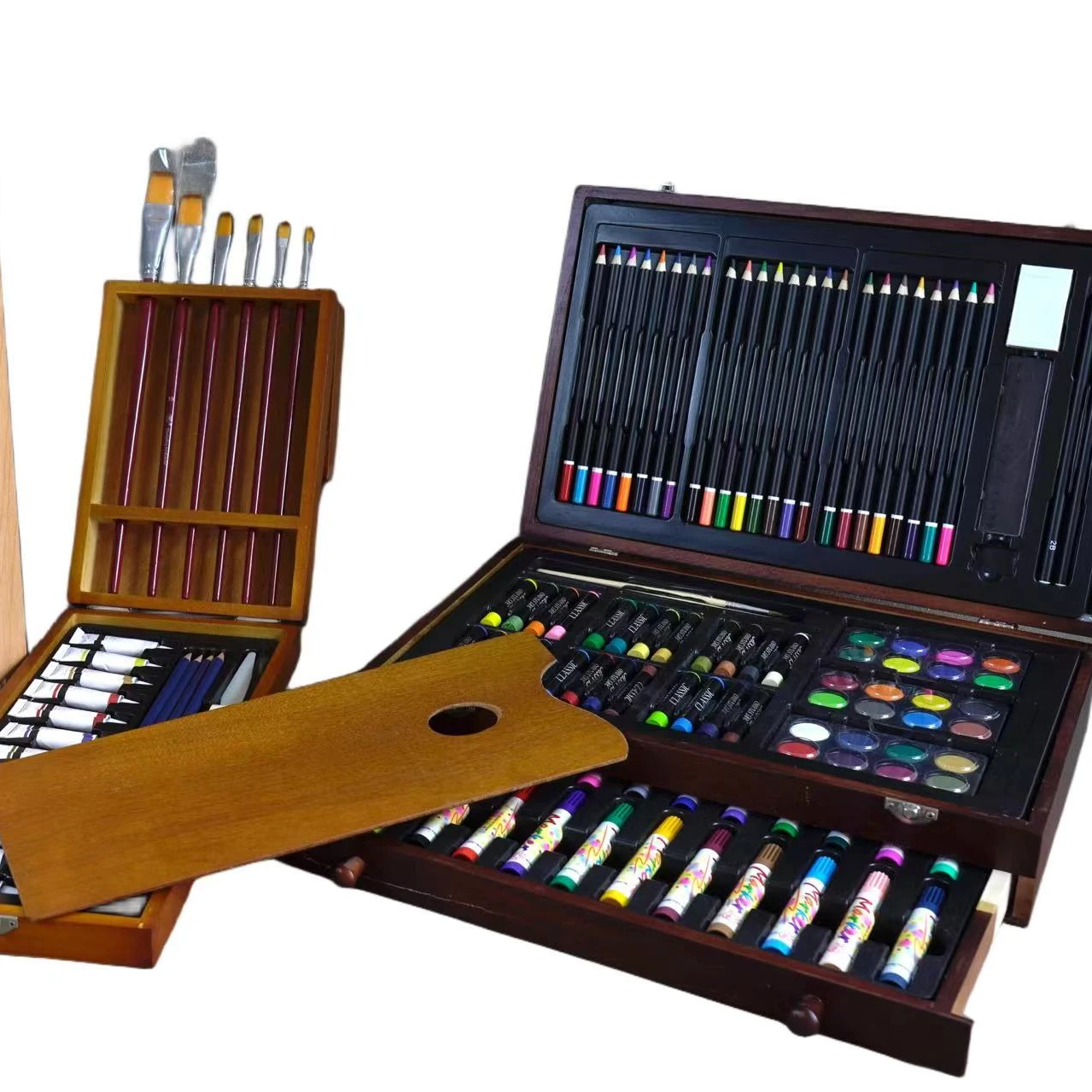 Hot-seller Art Supplies Wooden art Box Adult Child Artist Beginner Luxury art set