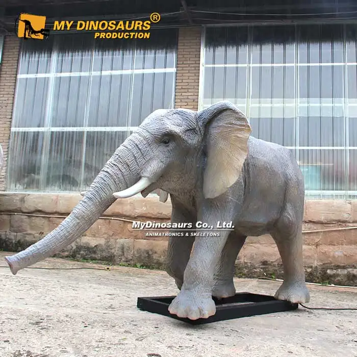 V Amusement decoration animal sculpture fiberglass life size elephant statue