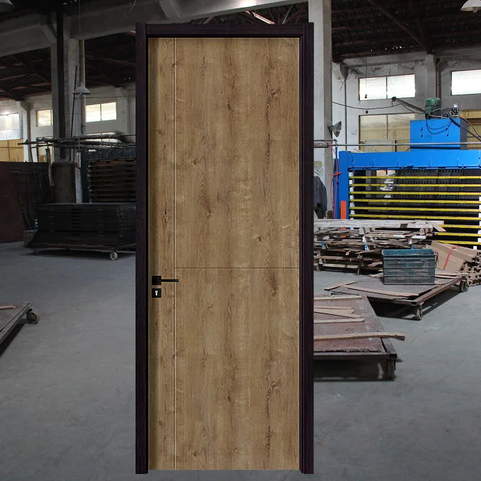 TECHTOP 2025 New Design Driveway Swing Gate Front Doors for Houses Modern Wooden Single Door Slab With Frame Use Home