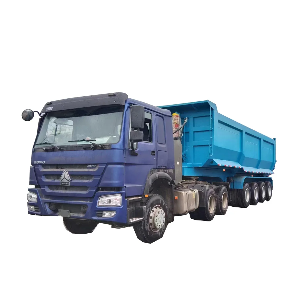China 40 Ton 50 Ton Truck 3 axles  Rear Dumper Tipper Dump Semi Trailer