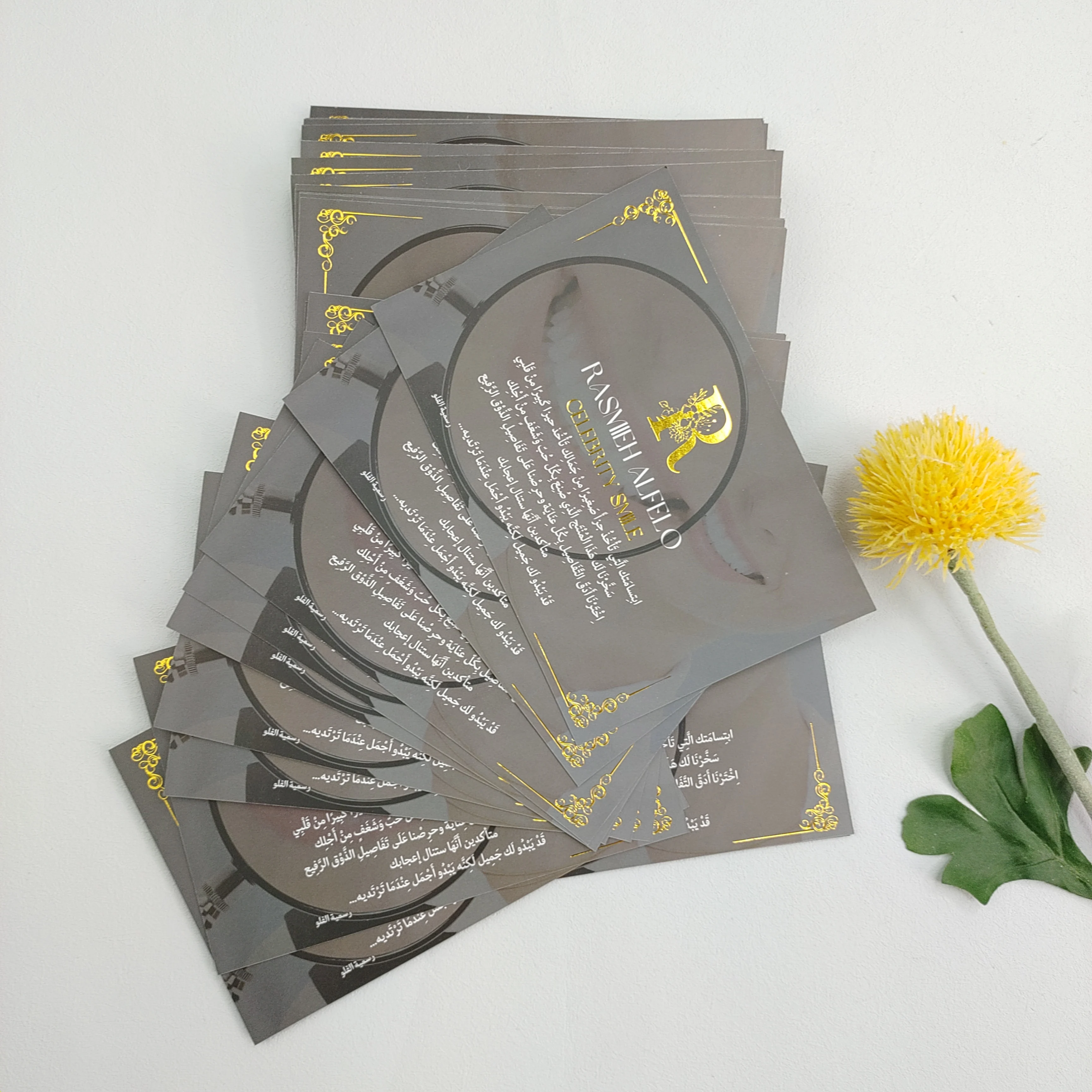 Wholesale custom logo packaging insert paper paperboard printing greeting thank you card for small business