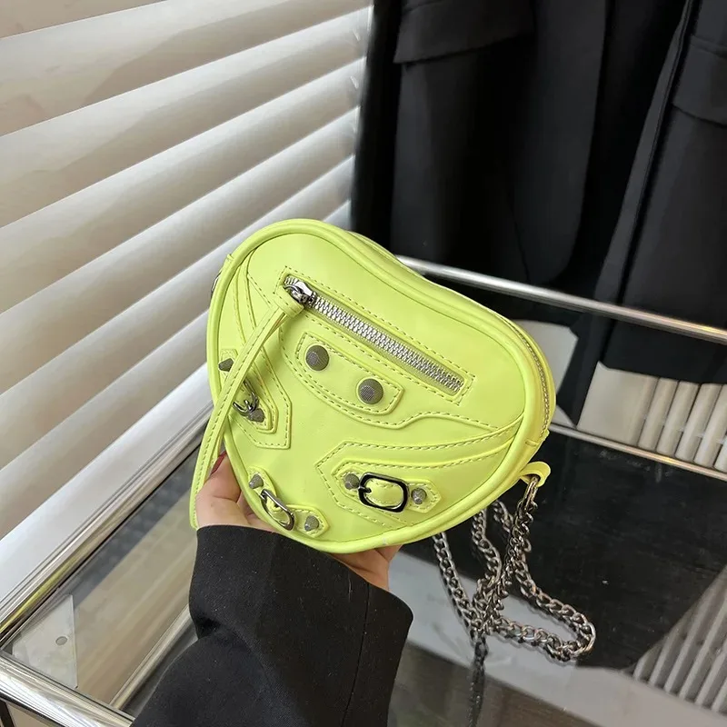 2024Heart Bag Chain Famous Brand Women Crossbody Purse And Handbags Luxury Designer Lady Valentine Day Shoulder Heart Shape Bags