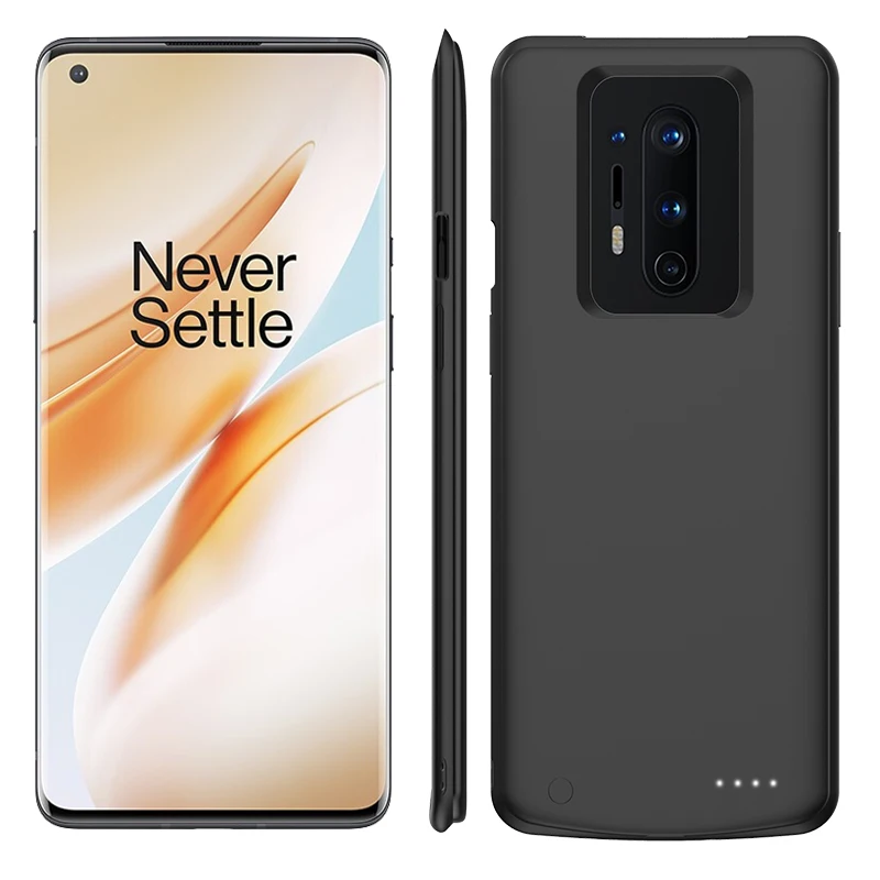 
OnePlus 8pro Rechargeable ultra thin 6000mAh external wireless battery charger case cover portable battery 