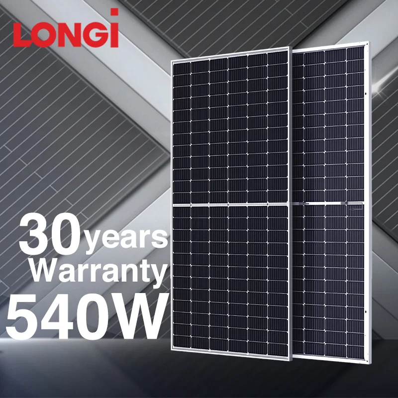 LONGi solar panels half cells 550W 545W 540W bifacial solar panel home power system with TUV/CE Certification (1600410941997)