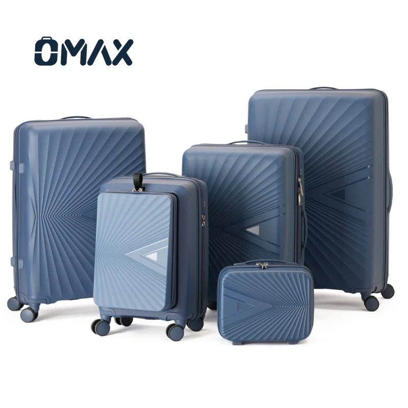 OMAX Ultra-Light 4-Piece Sets Large Capacity Boarding Wheel Luggage Case with PP Zipper Password Box Bag for Travel