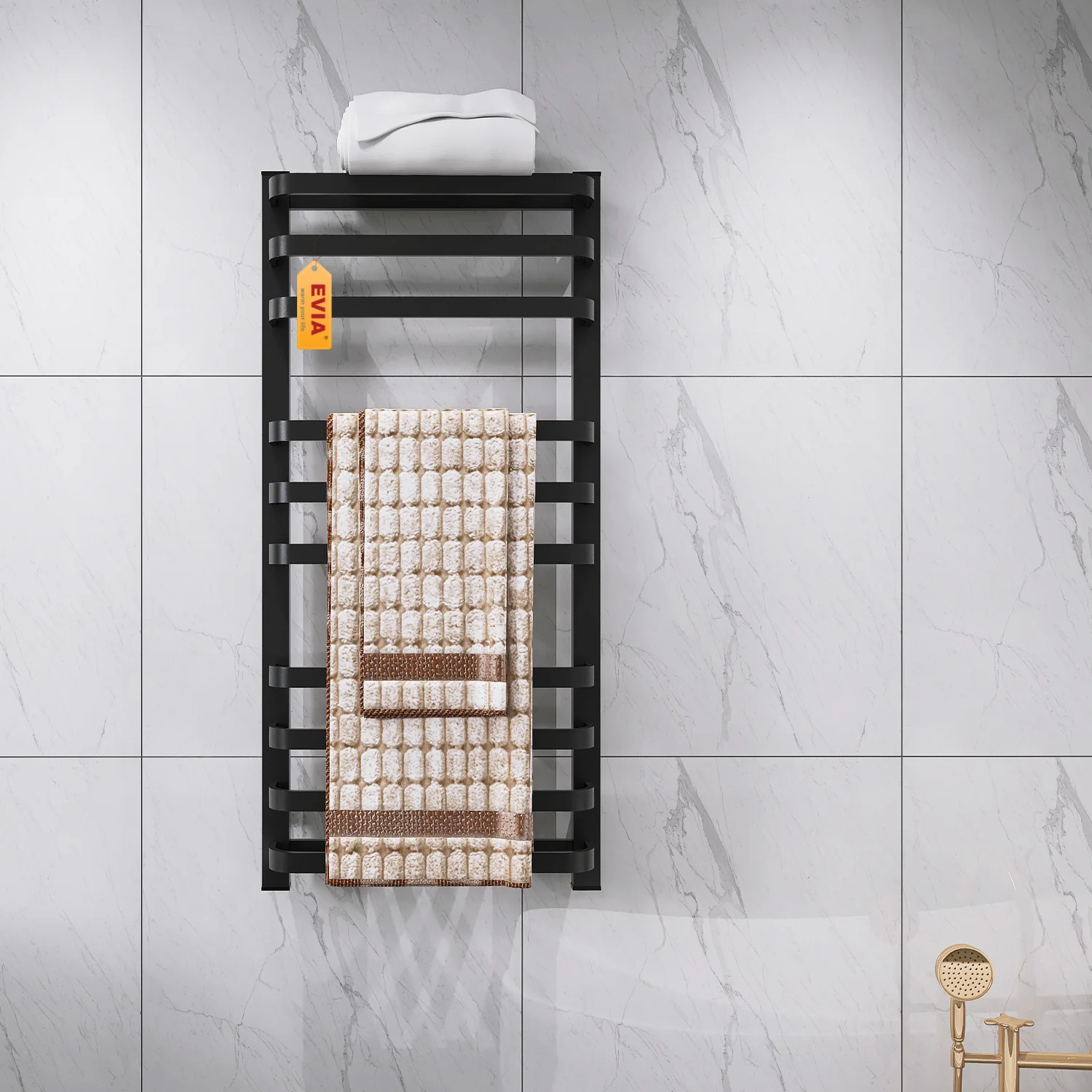 EVIA Electric Heated Towel Rail Bathroom Towel Dryer Warmer