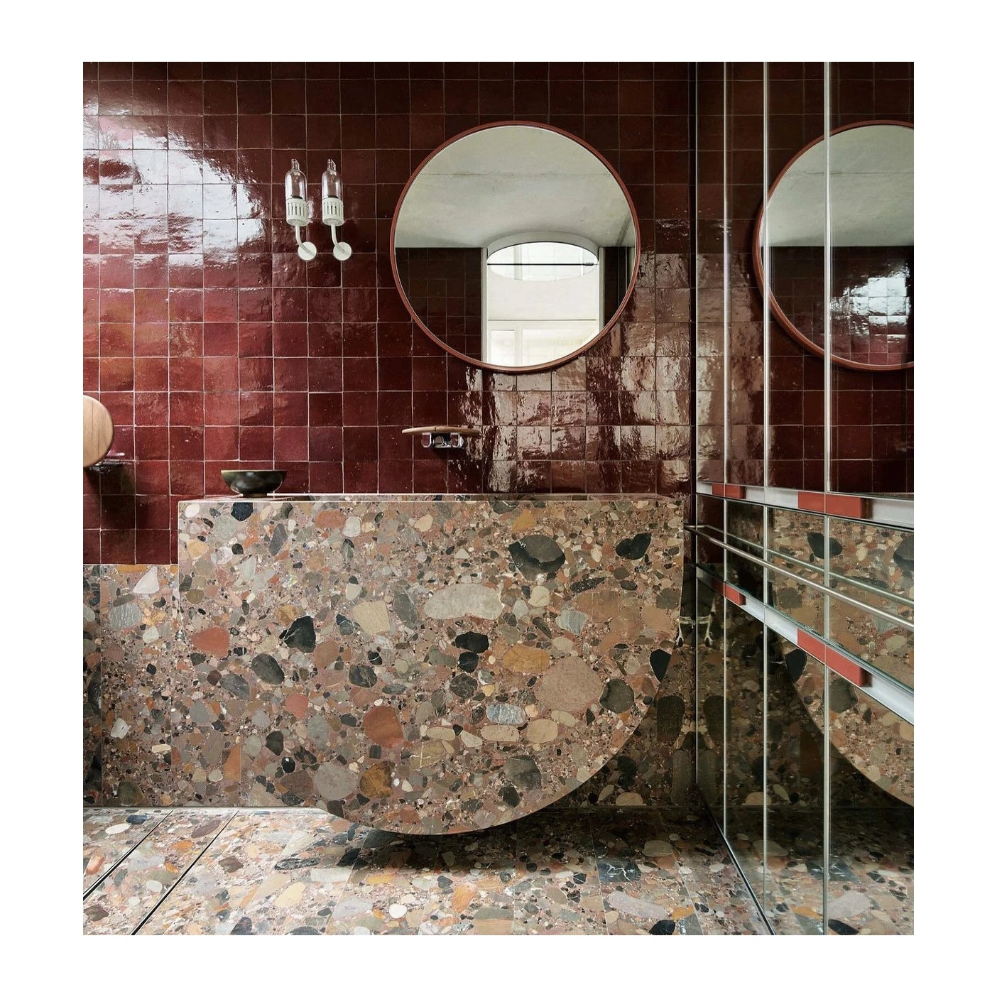 SHIHUI High Quality Natural Stone Breccia Dalema Rosso Di Masso Ceppo Marble Popular Red Marble Slabs For Interior Wall Decor