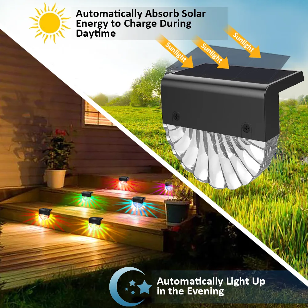 solar pool color changing fencing light outdoorsolar post staircase garden light