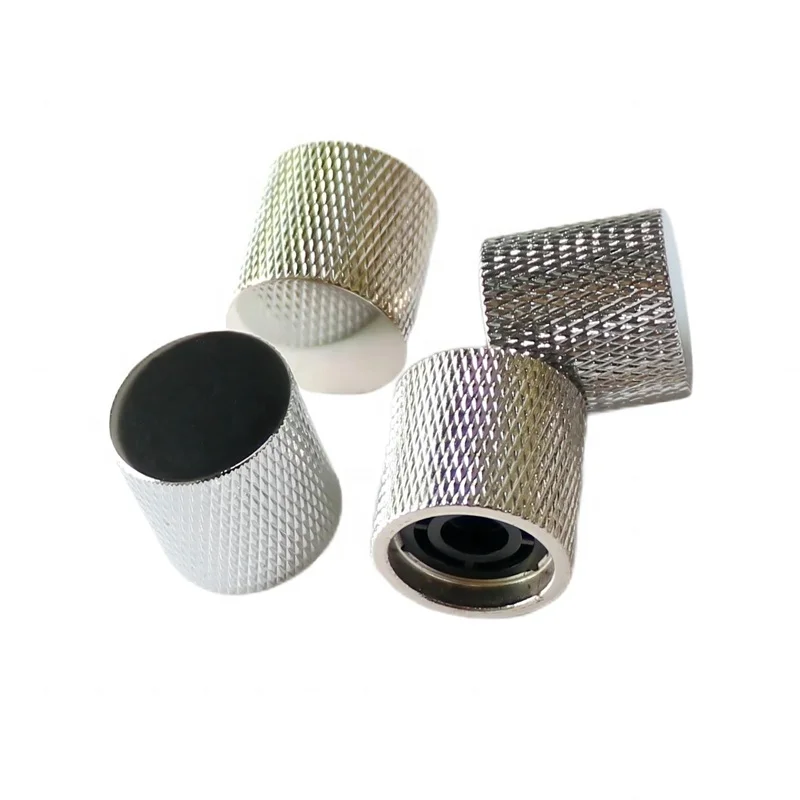 Donlis Flat Top Metal Bass Guitar Knob for V/T Control In Chrome Nickel Colors