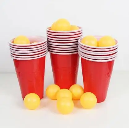 Китайский производитель 24 чашки + шара набор для Beerpong Лидер продаж пива и пинг-понга под заказ пивные мячи