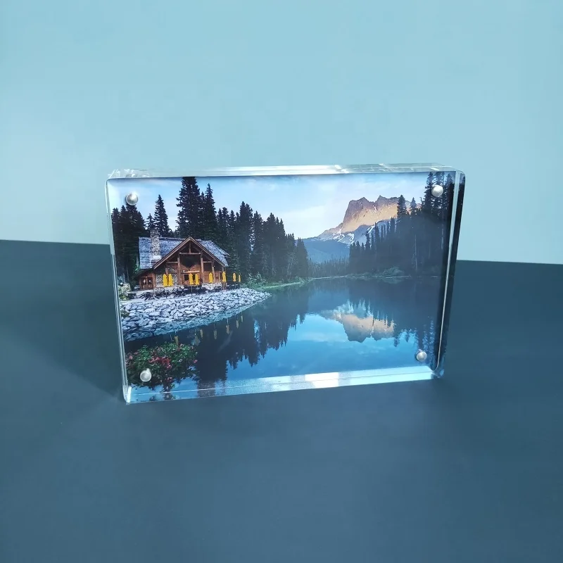 hot sale clear acrylic photo frame with magnets 4*6'