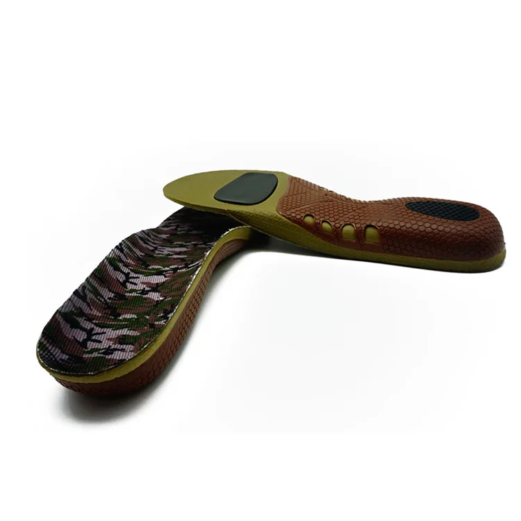 Comfortable custom anti smell shock absorption soft eva foam sport shoe insole with tpu pad