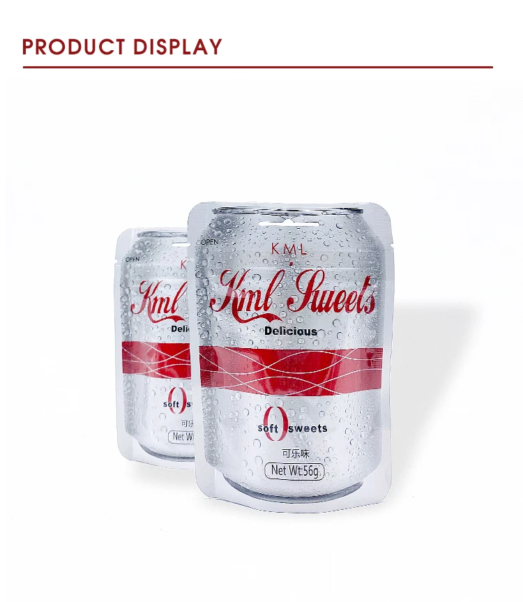 Food grade plastic printed red aluminum foil zip lock pouches stand up zipper cookie bag pouch for candy