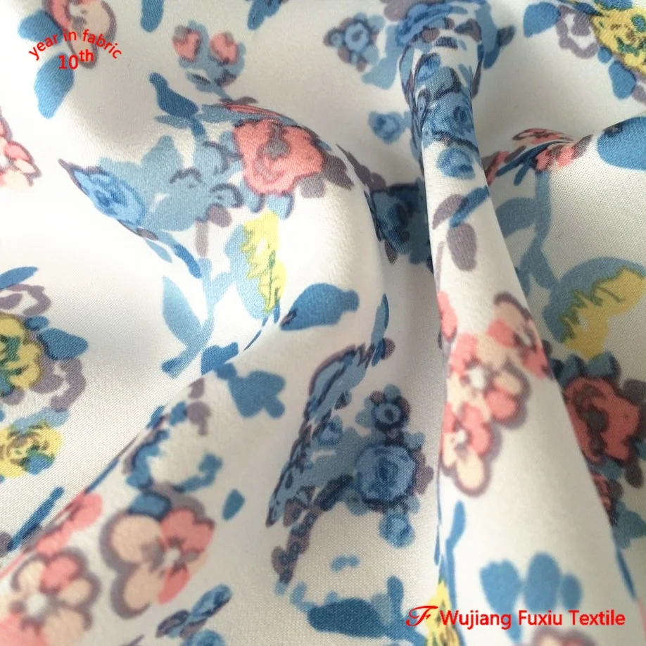 High Quality 15D soft Super Thin and Soft French Silk Chiffon Printed Fabric