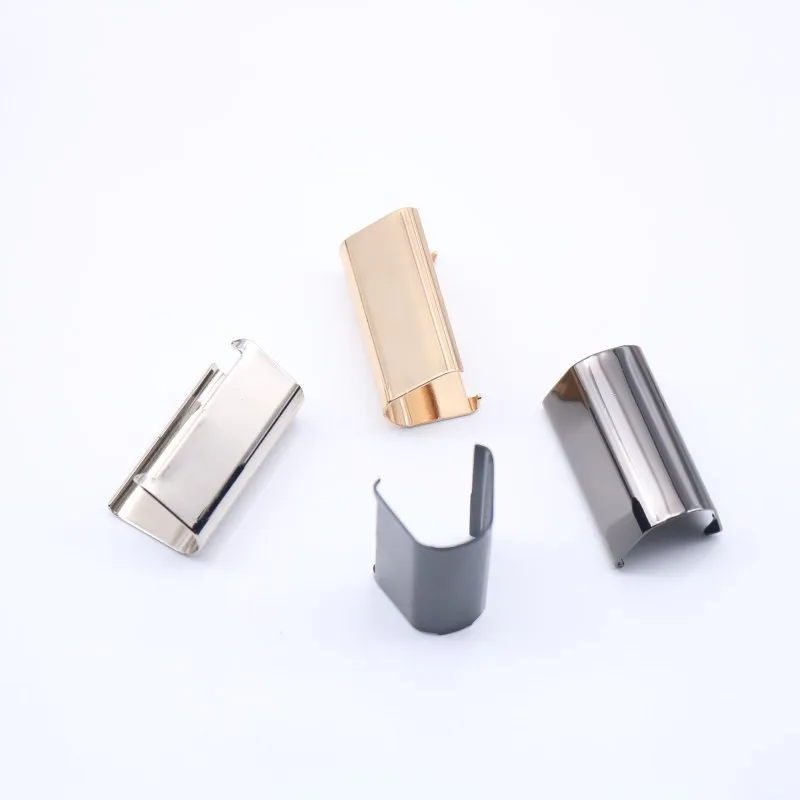 Metal Crimp Clasps Ribbon Webbing Ends Clips With Claw For Belt