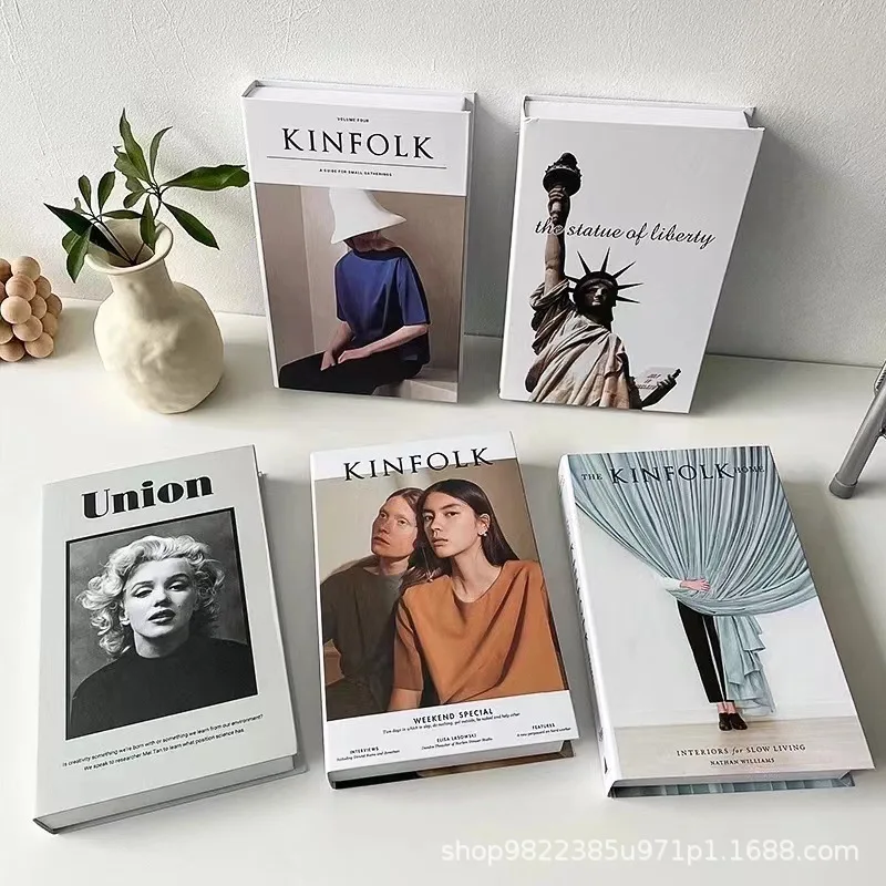 Professional modern custom brand decorative book faux books home decoration
