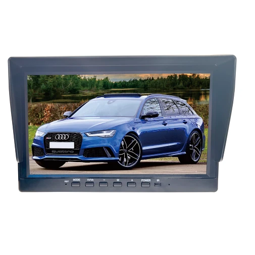 10 inch HD Quad View system support 4CH  1080P or 720P backup side parking reverse camera monitor for cars trucks vehicles