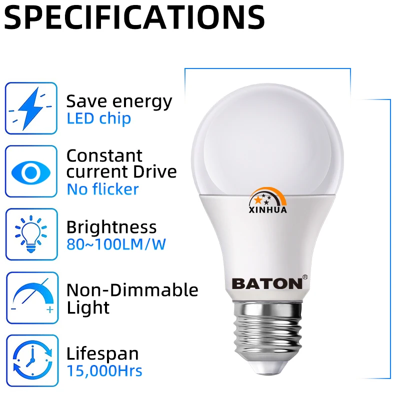 Baton A60 Bulbs 12V Led Light For Homes