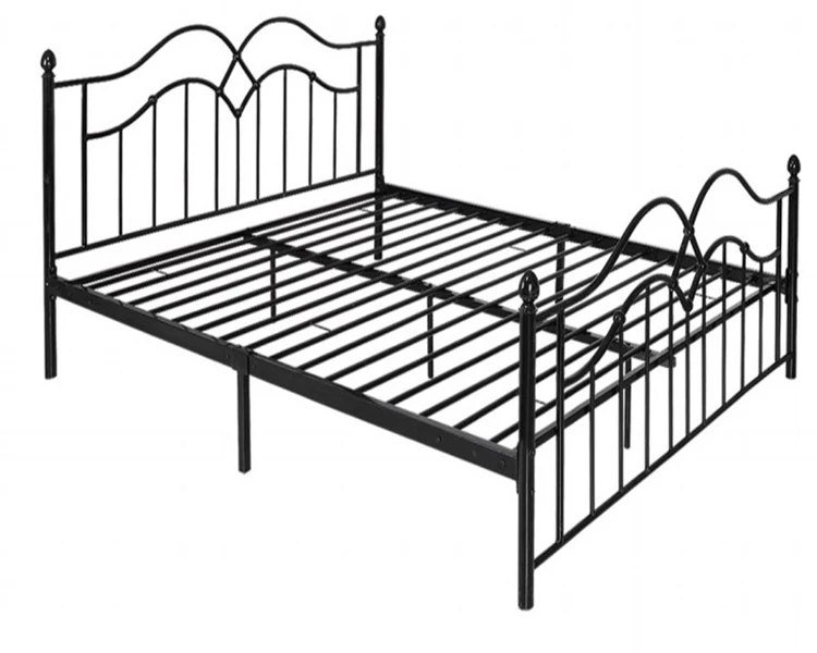 Factory Direct Price Queen King size Home Hotel Apartment Dormitory Steel Metal Bed steel bed frame