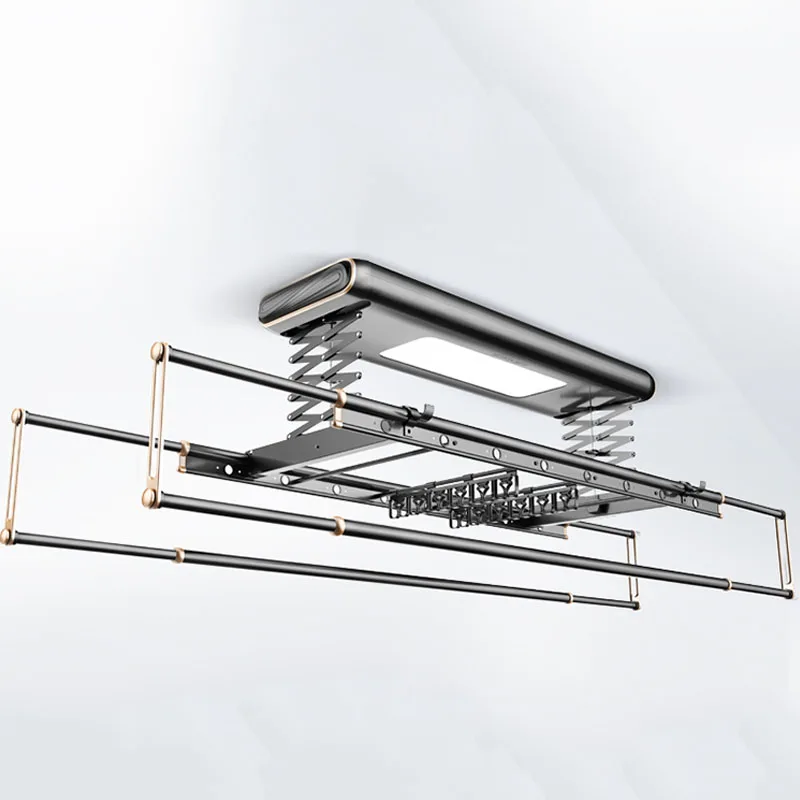 2021 hot sale ceiling mounted automatic heated smart electric clothes hanger intelligent household electric lifting clothes rack