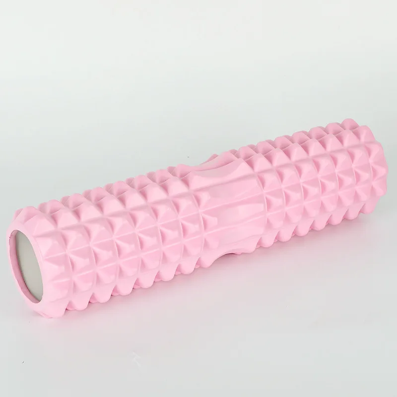 High-Density Custom Logo Yoga & Sports Foam Roller Made of EVA, PVC and ABS, suitable for relaxing sports muscles