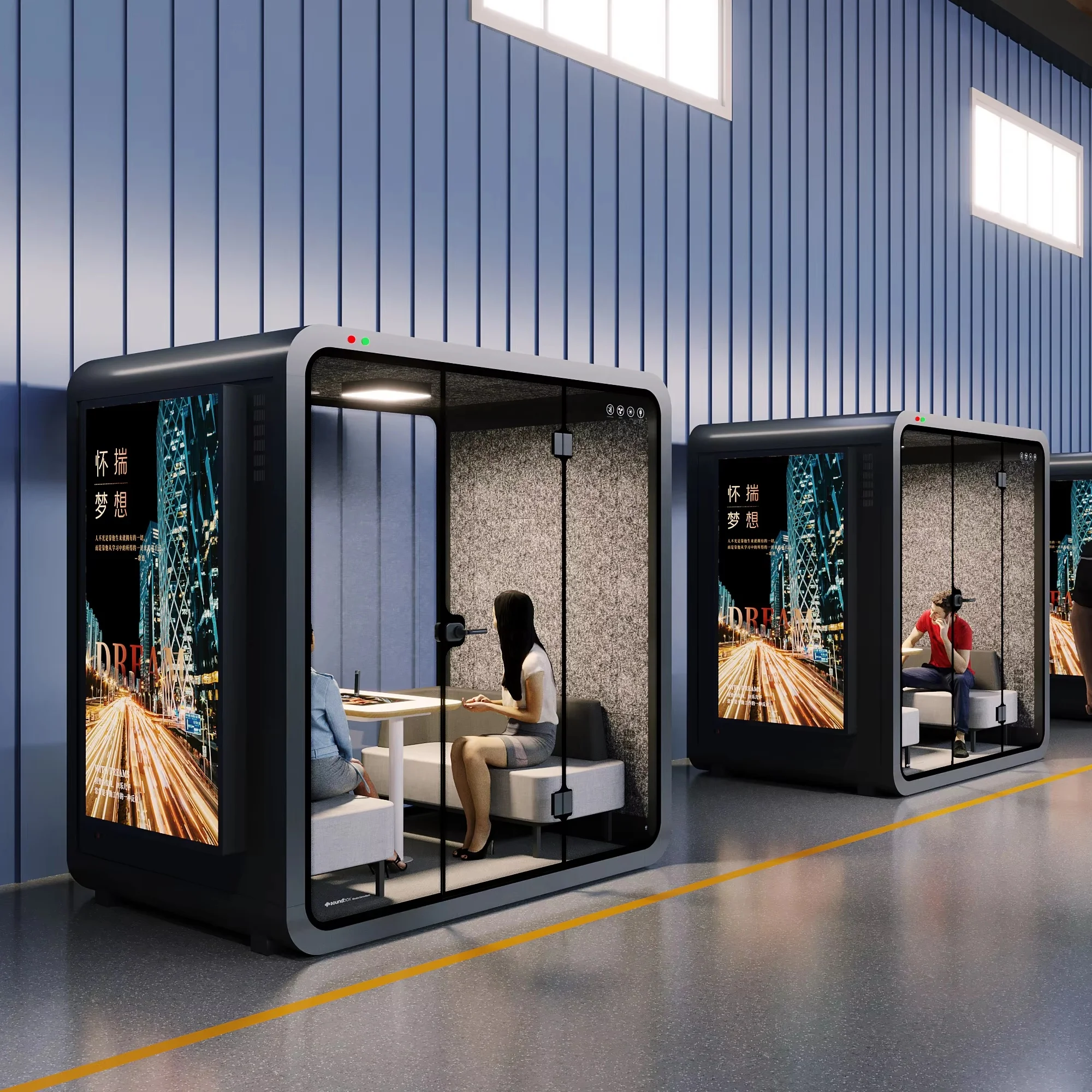 Soundbox Indoor office pods telephone booth for sale phone furniture booth sound proof portable office pod work