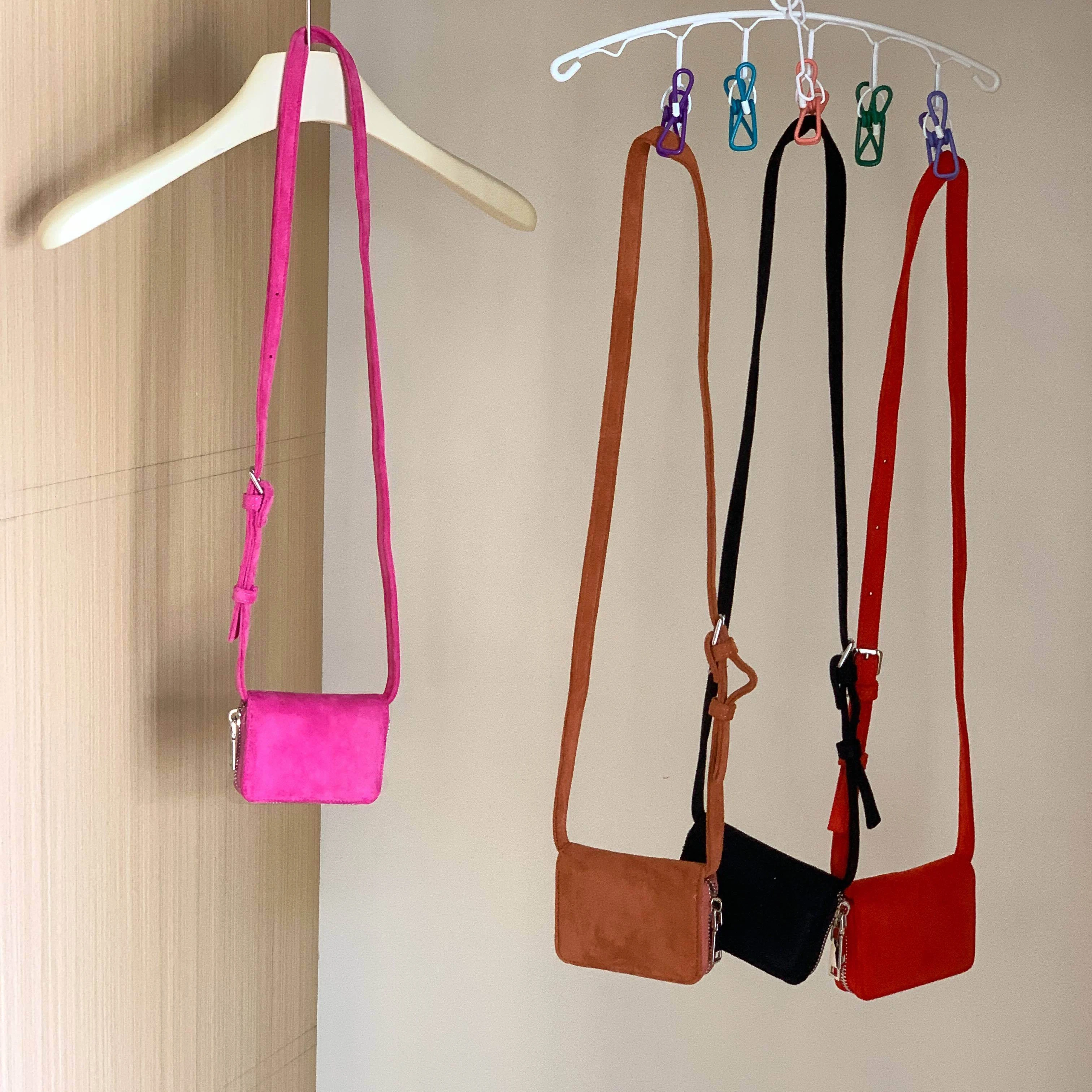 Модная замшевая мини-сумка через плечо Компактная и мягкая сумка на молнии