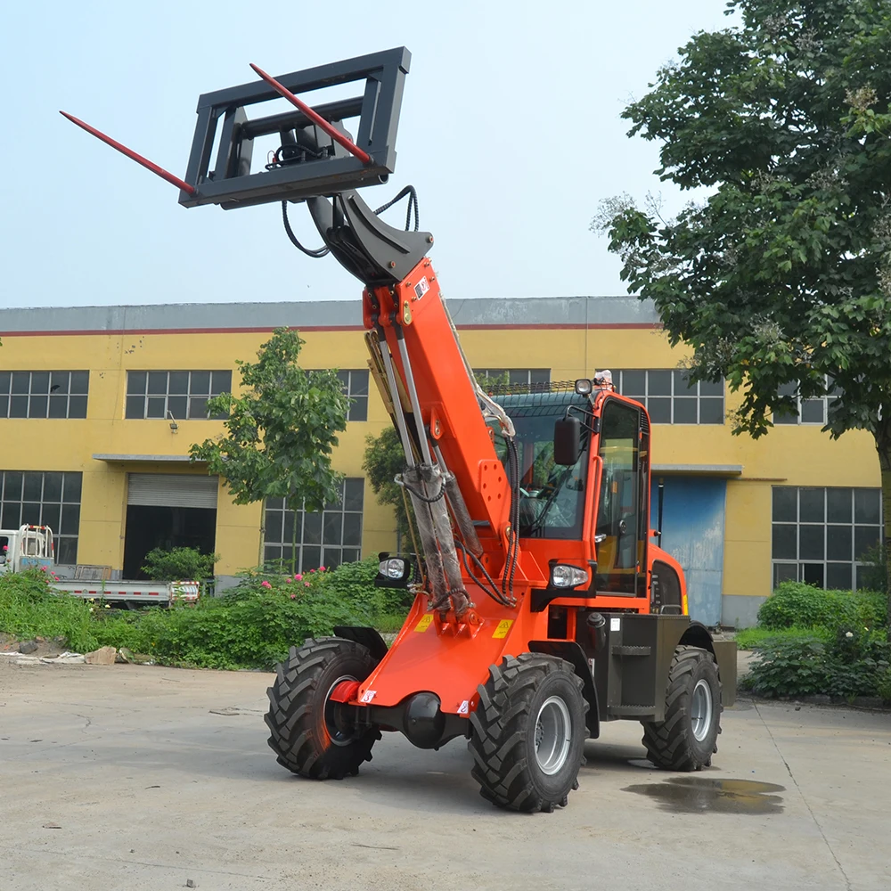 Factory HUAYA new TL2500 TL3000 3 3.5 4 4.5 5 ton mini telescopic wheel loader front end with cheap price