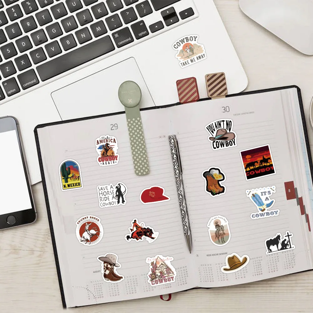 60 шт. новый дизайн Западные Ковбойские граффити наклейки гитара скейтборд водонепроницаемый декоративный стикер оптом