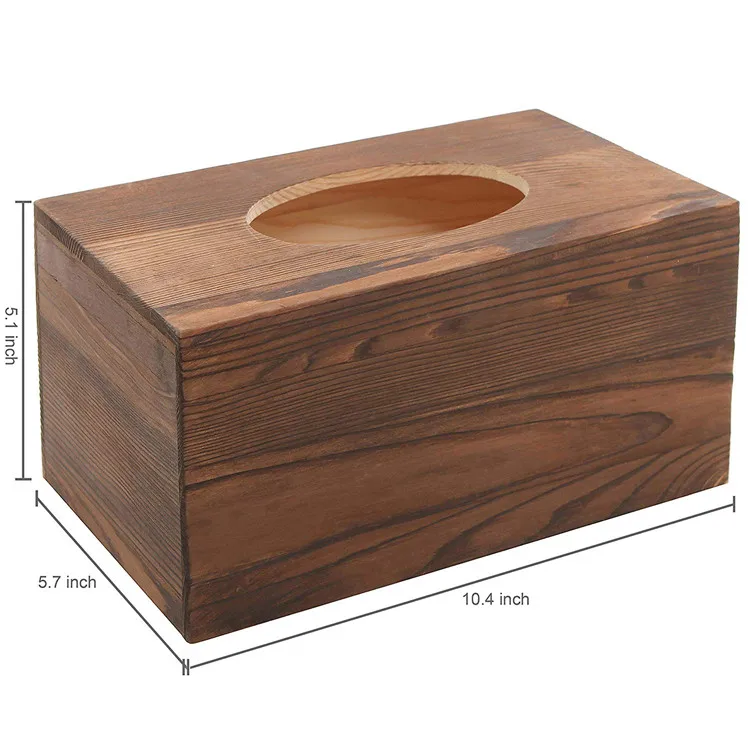 Weight Holder Napkin Bamboo Wooden Tissue Box