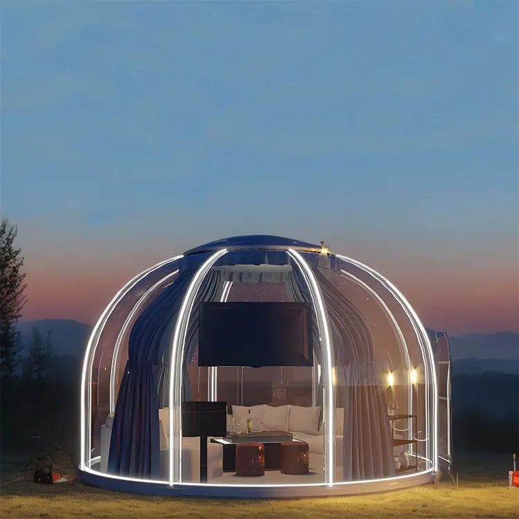 Transparent Luxury Geodesic Dome Tent Glamping Dome House Geodome Tent For Sale