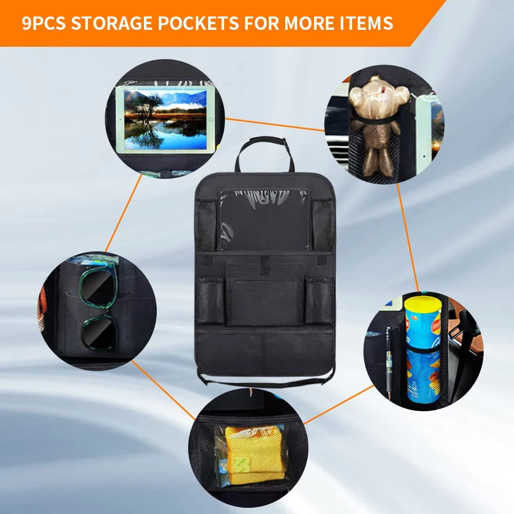BSCI Car Backseat Organizer with 9 Storage Pockets
