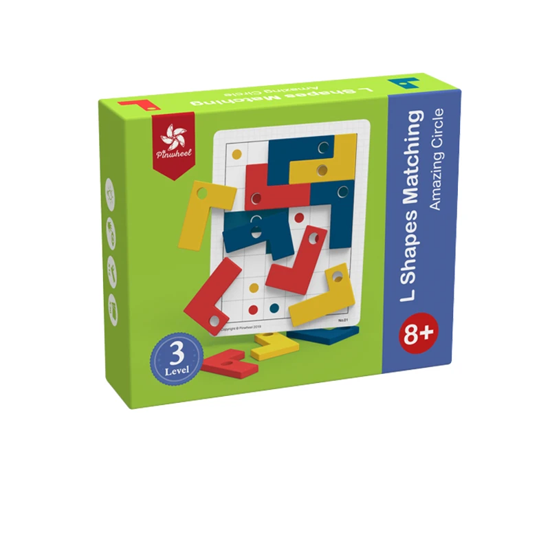 BSCI Custom Board Games Printing OEM Factory wholesale Wooden Shape pieces color matching board game logical accept customized