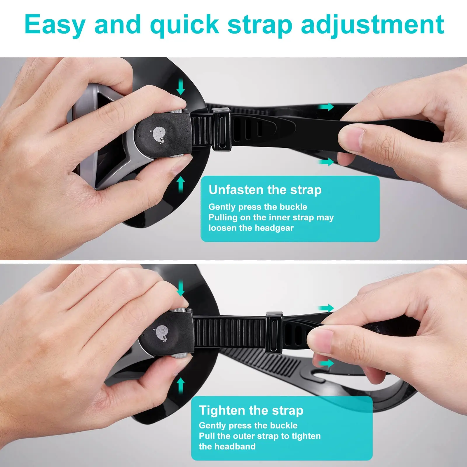 Professional Leak-proof Freediving Mask Anti-Fog Tempered Glass Lens Diving Mask For Adult