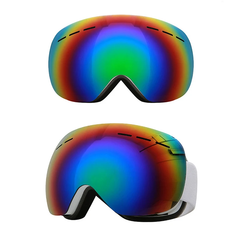 Оптовая ПРОДАЖА дизайнерские лыжные очки унисекс для сноуборда ветрозащитные двухслойные сферические противотуманные