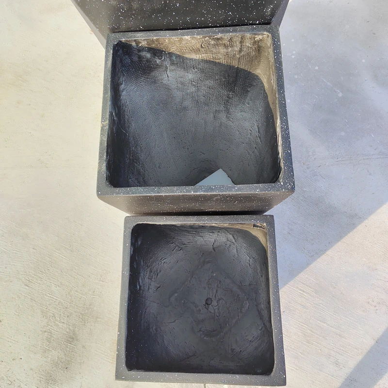 Factory customized Irregular shape magnesium mud flower pot in outdoor & indoor