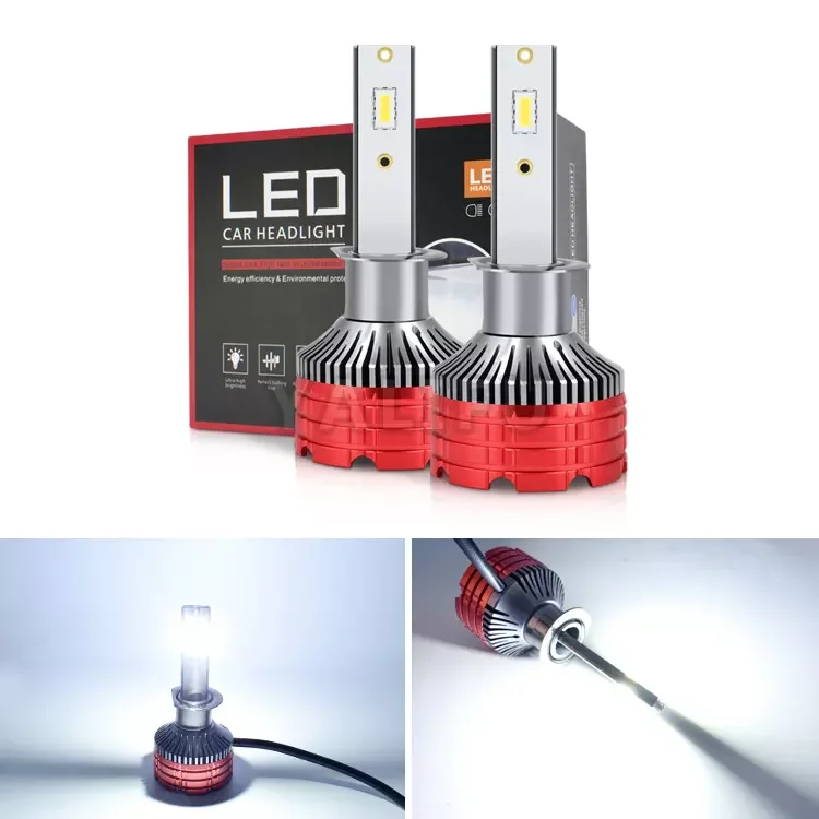 super bright led lamp 24v auto light csp led chips single beam 4600lm 6000k headlight for car