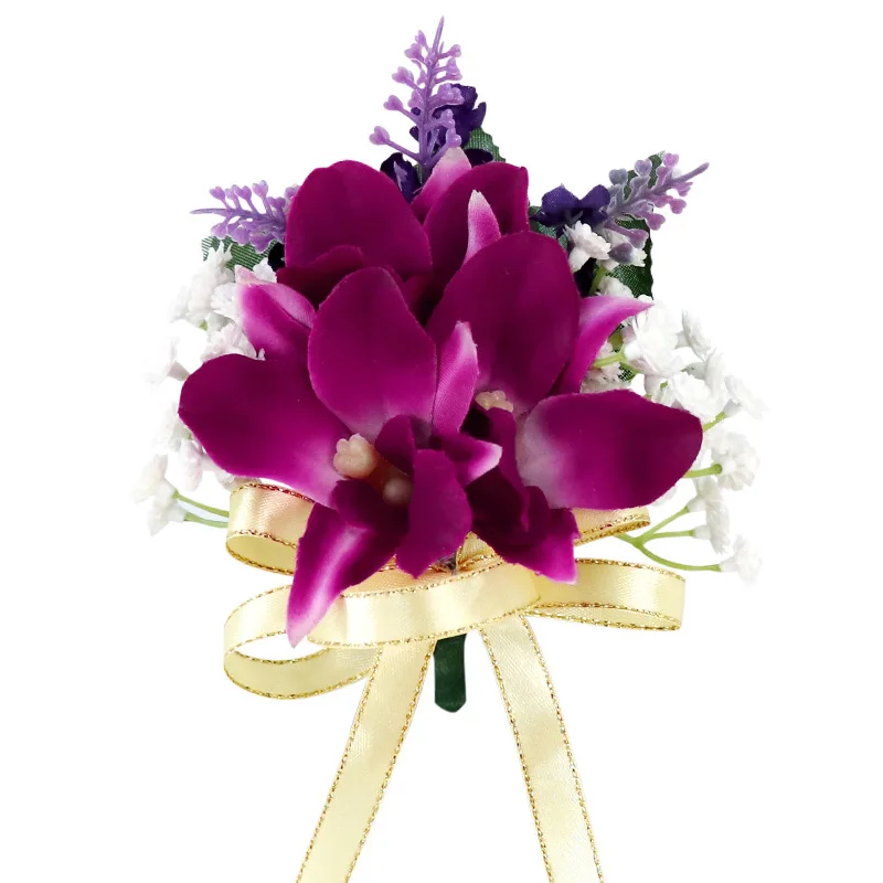 XH031 Wholesale All Kinds Of Style Wedding Supplies Guests Wear Ceremonial Flaperon Artificial Orchid Corsage