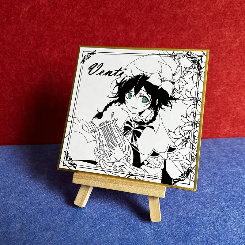 white paper board blank shikishi card coloring shikishi board for anime DIY