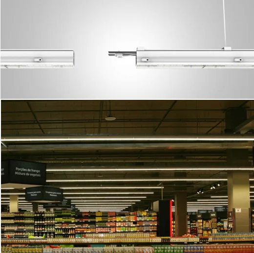 40W Self-contained Pre-wired Trunking for Retail Shop Malls LED Linear Trunking System