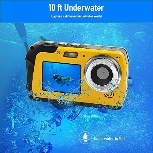 16X Digital Zoom Digital Camera 48MP Waterproof Camera 2.7K Vlogging Waterproof Camera for Kids