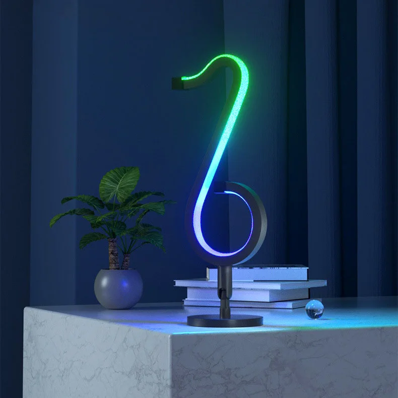 Nice Design Table Lamp Music Note Night Light RGB Multi Colors Light with Remote Control for Home Party Decoration Note Lamp