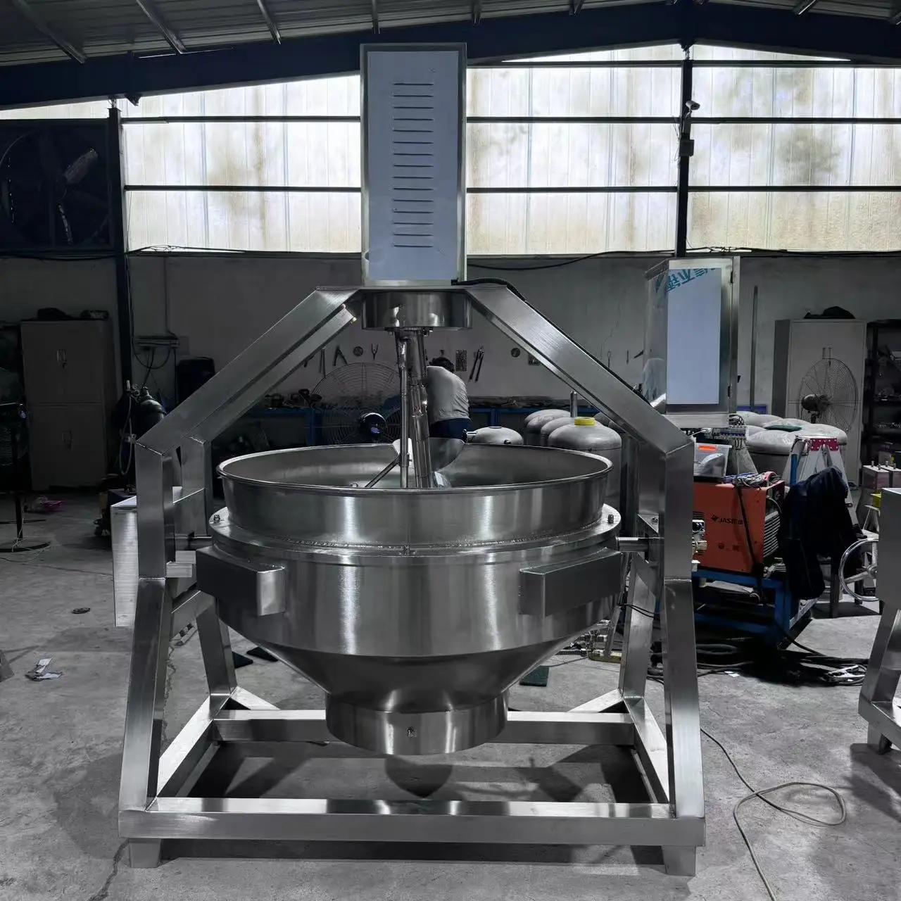 processing small jam rice robot stir fry auto mixer making oil cook automatic cooking machine