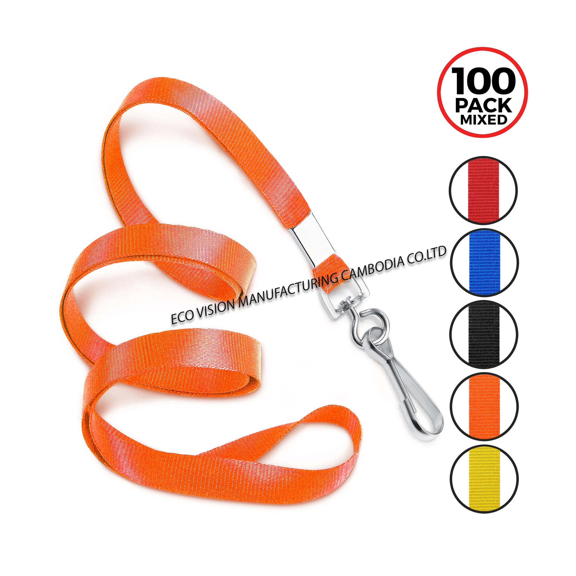 Hot Sale High Quality Customized Logo Sublimation Printing Custom Printed Design Polyester Neck Lanyard With Logo From Cambodia
