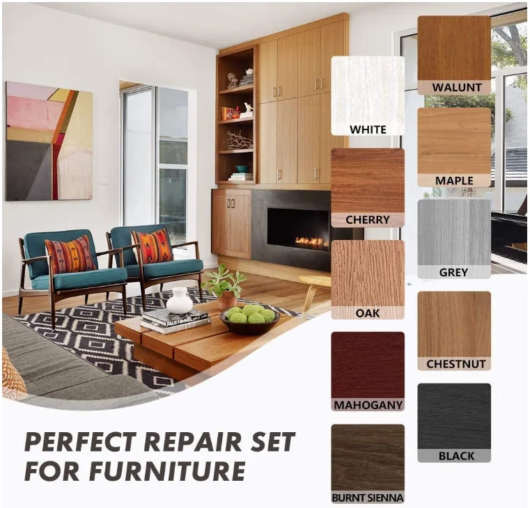 Set of 25 pcs Furniture Repair Marker pens Wood Markers with Sharpener for wooden furniture Touch Up Markers