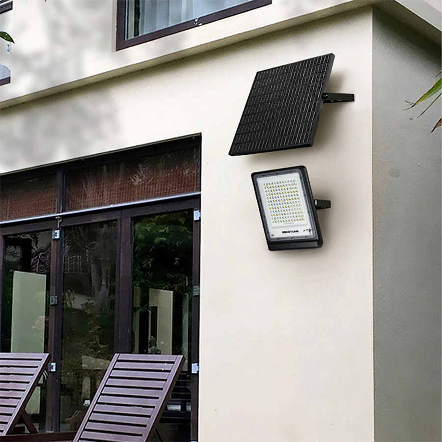Factory Price Wholesale Solar Outdoor Patio Lamp 60W 100W 200W Remote Control Solar Power Flood Light